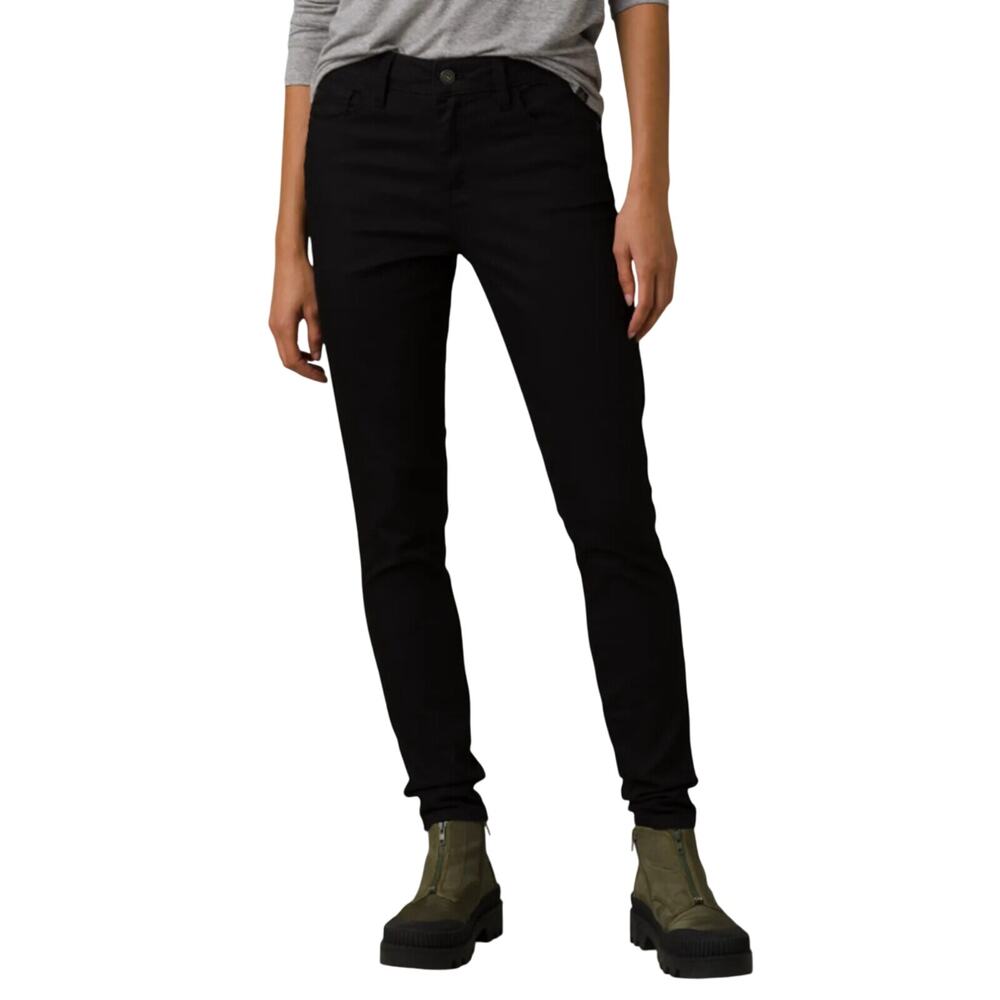 prAna Womens Oday Skinny Jeans Size 10 30x30 Black Out High Rise Stretch NWT